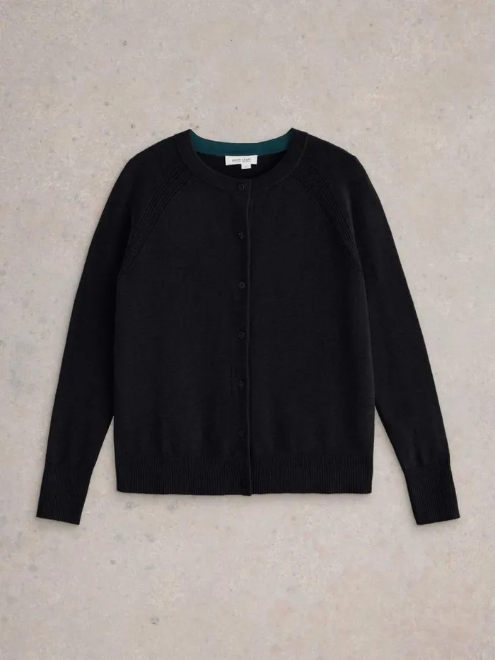 Women Lulu Knitted Cardi Pure Black White Stuff Knitwear Women Lulu Knitted Cardi Pure Black White Stuff Knitwear