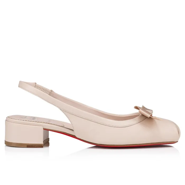 Women Mamaflirt Sling 30mm Ballerinas 8211 Nappa Leather 8211 Leche Christian Louboutin Flats and Loafers