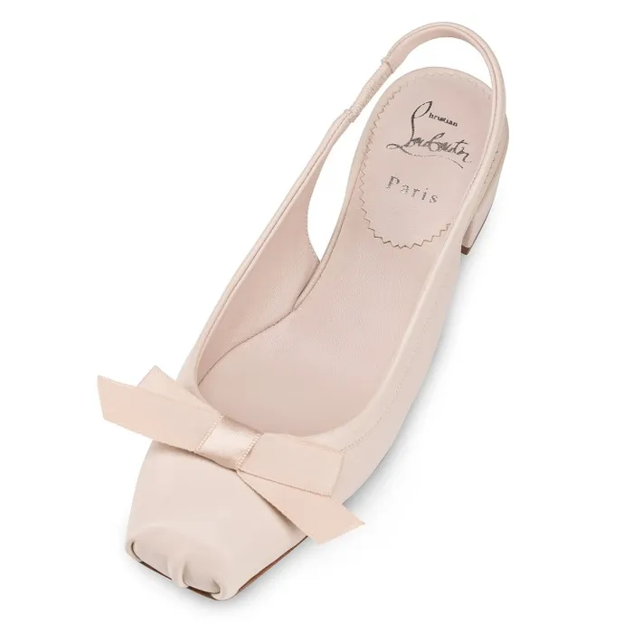 Women Mamaflirt Sling 30mm Ballerinas 8211 Nappa Leather 8211 Leche Christian Louboutin Flats and Loafers