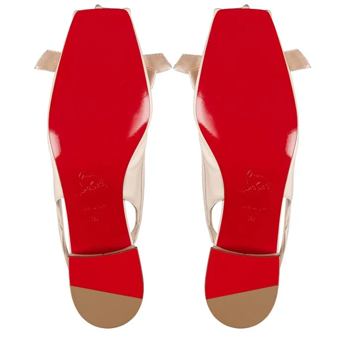 Women Mamaflirt Sling 30mm Ballerinas 8211 Nappa Leather 8211 Leche Christian Louboutin Flats and Loafers