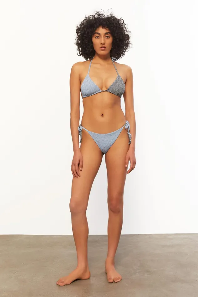 Women Mara Hoffman Bikini Tops Rae Bikini Top Black Blue