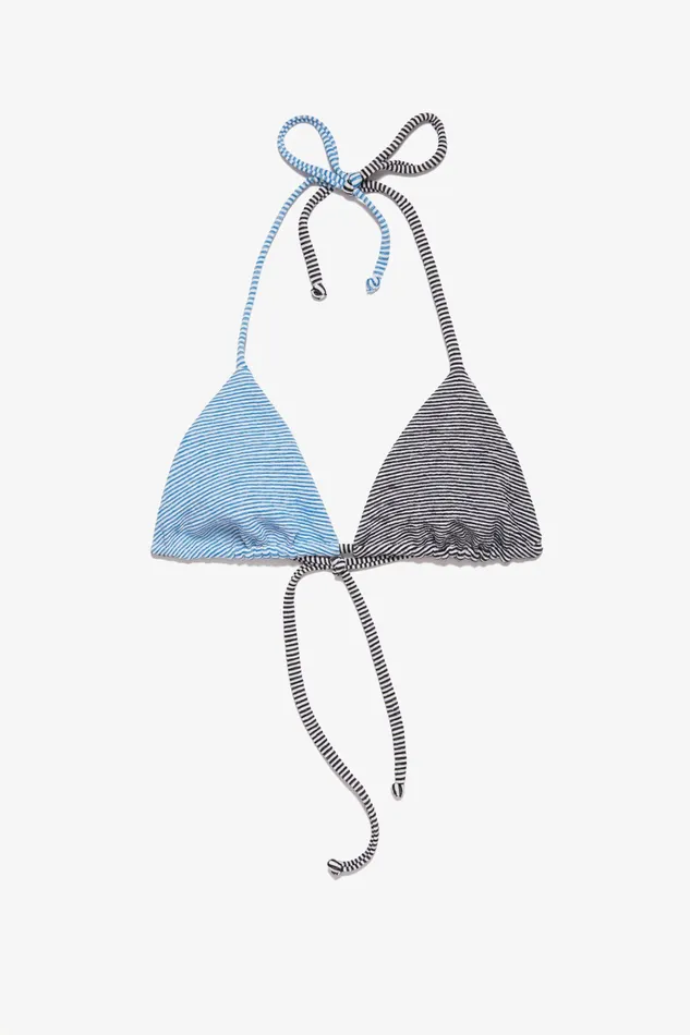 Women Mara Hoffman Bikini Tops Rae Bikini Top Black Blue
