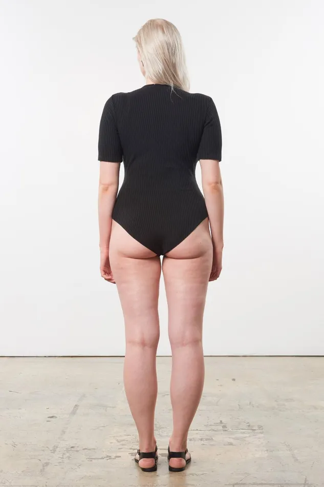 Women Mara Hoffman Bodysuits Extended Arete Bodysuit Black Women Mara Hoffman Bodysuits Extended Arete Bodysuit Black