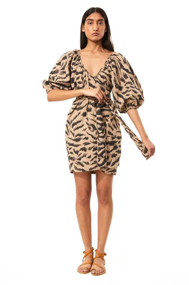 Women Mara Hoffman Dresses Coletta Dress Black and Brown Women Mara Hoffman Dresses Coletta Dress Black and Brown