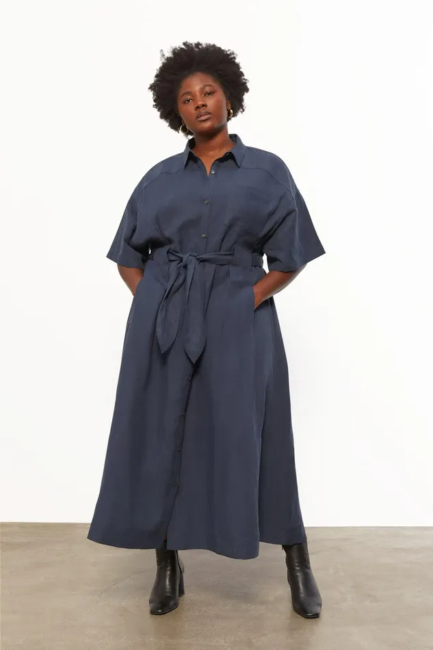Women Mara Hoffman Extended Sizes Extended Ayao Dress Blue