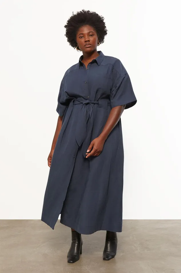 Women Mara Hoffman Extended Sizes Extended Ayao Dress Blue Women Mara Hoffman Extended Sizes Extended Ayao Dress Blue