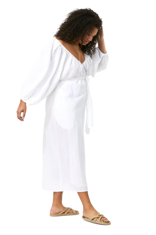 Women Mara Hoffman Extended Sizes Extended Fila Dress White Women Mara Hoffman Extended Sizes Extended Fila Dress White