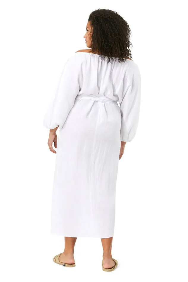 Women Mara Hoffman Extended Sizes Extended Fila Dress White Women Mara Hoffman Extended Sizes Extended Fila Dress White