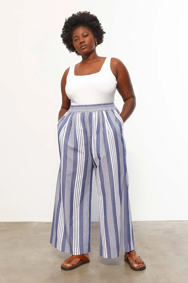 Women Mara Hoffman Extended Sizes Extended Paloma Pant Navy Multi