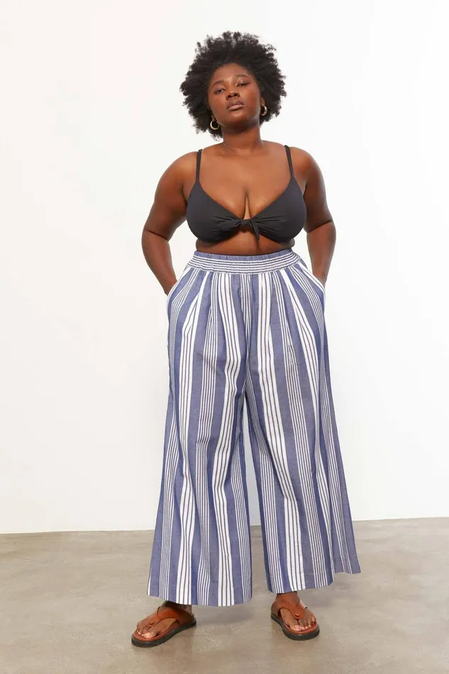 Women Mara Hoffman Extended Sizes Extended Paloma Pant Navy Multi Women Mara Hoffman Extended Sizes Extended Paloma Pant Navy Multi