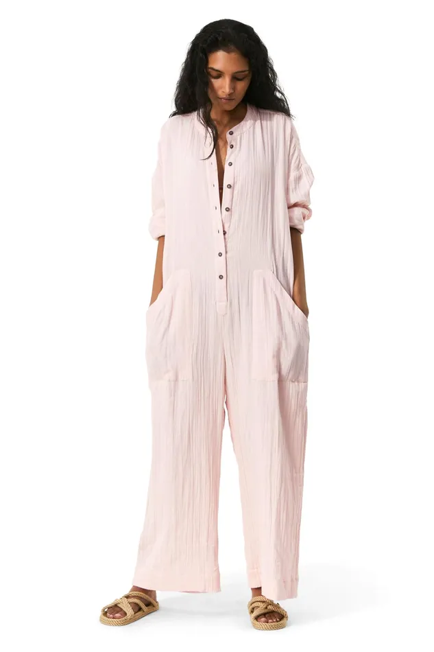 Women Mara Hoffman Jumpsuits and Rompers Manda Jumpsuit Pastel Pink Women Mara Hoffman Jumpsuits and Rompers Manda Jumpsuit Pastel Pink