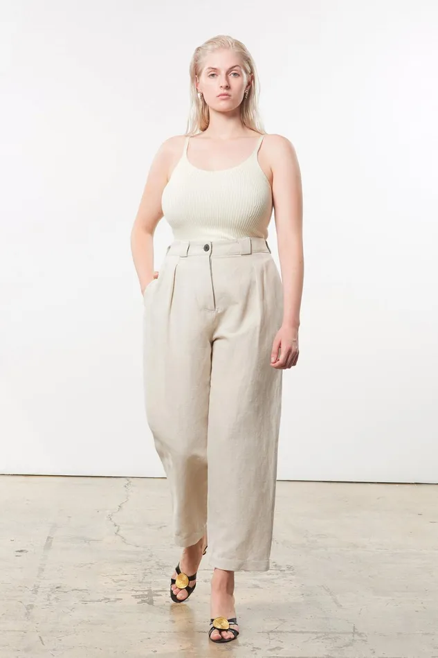 Women Mara Hoffman Pants and Shorts Extended Jade Pant Beige