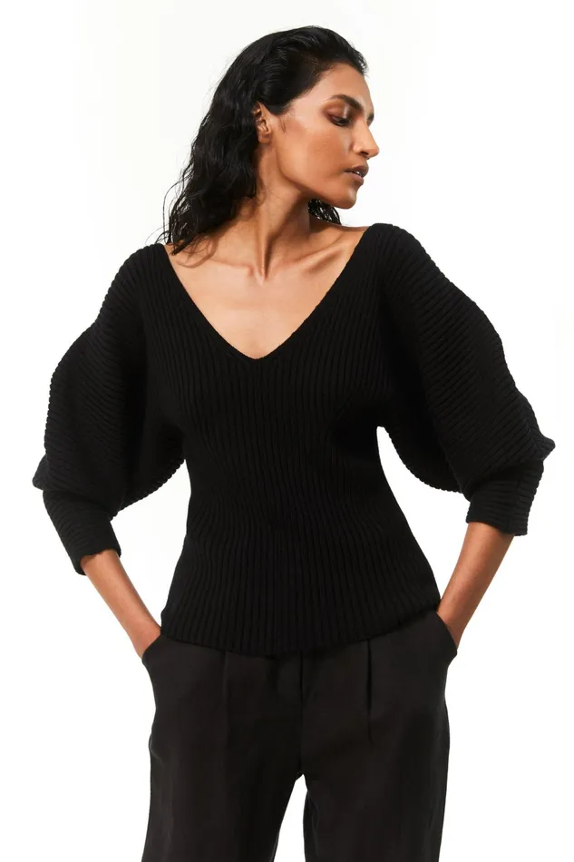 Women Mara Hoffman Sweaters Olla Sweater Black