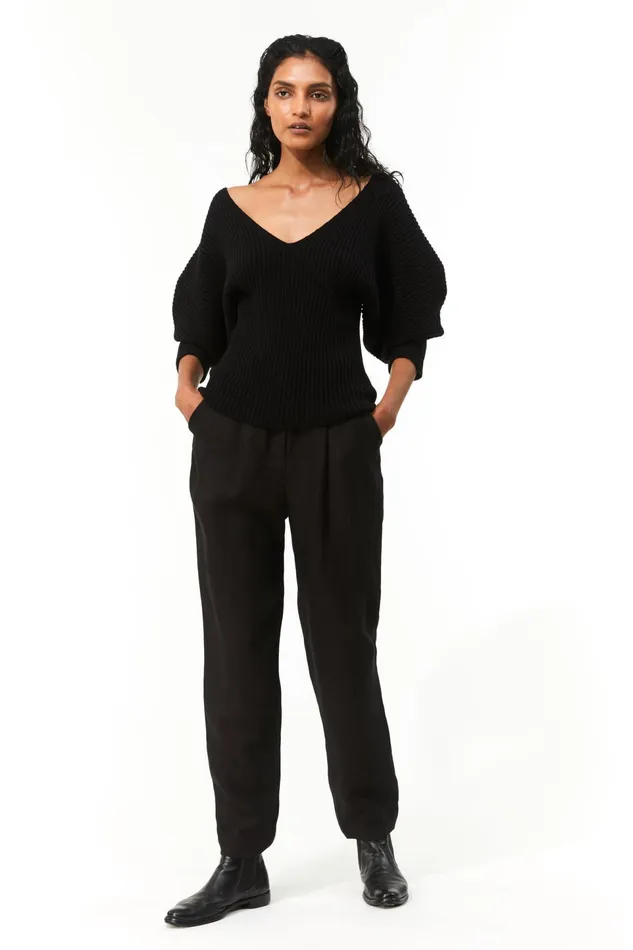 Women Mara Hoffman Sweaters Olla Sweater Black Women Mara Hoffman Sweaters Olla Sweater Black