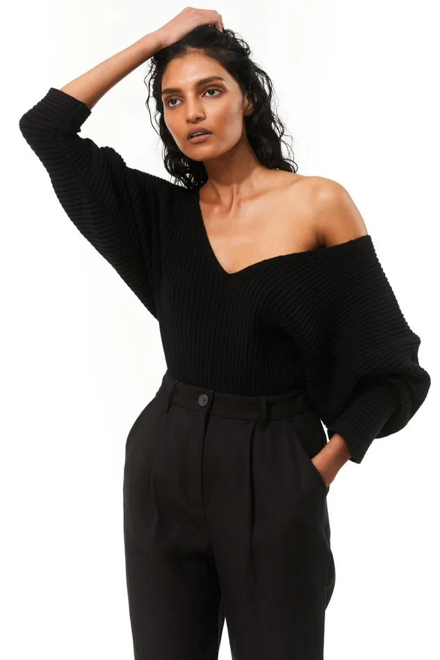 Women Mara Hoffman Sweaters Olla Sweater Black Women Mara Hoffman Sweaters Olla Sweater Black