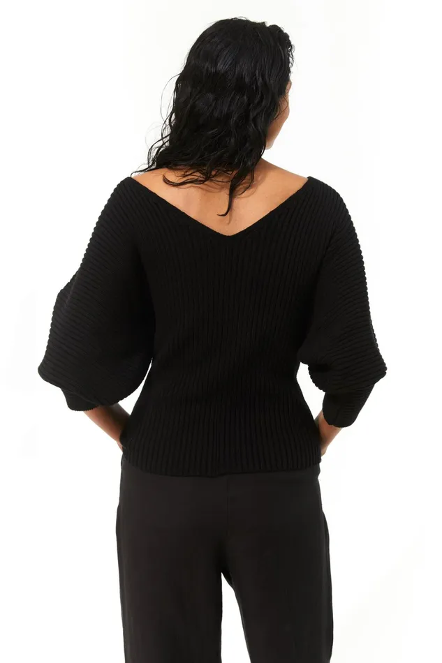 Women Mara Hoffman Sweaters Olla Sweater Black Women Mara Hoffman Sweaters Olla Sweater Black