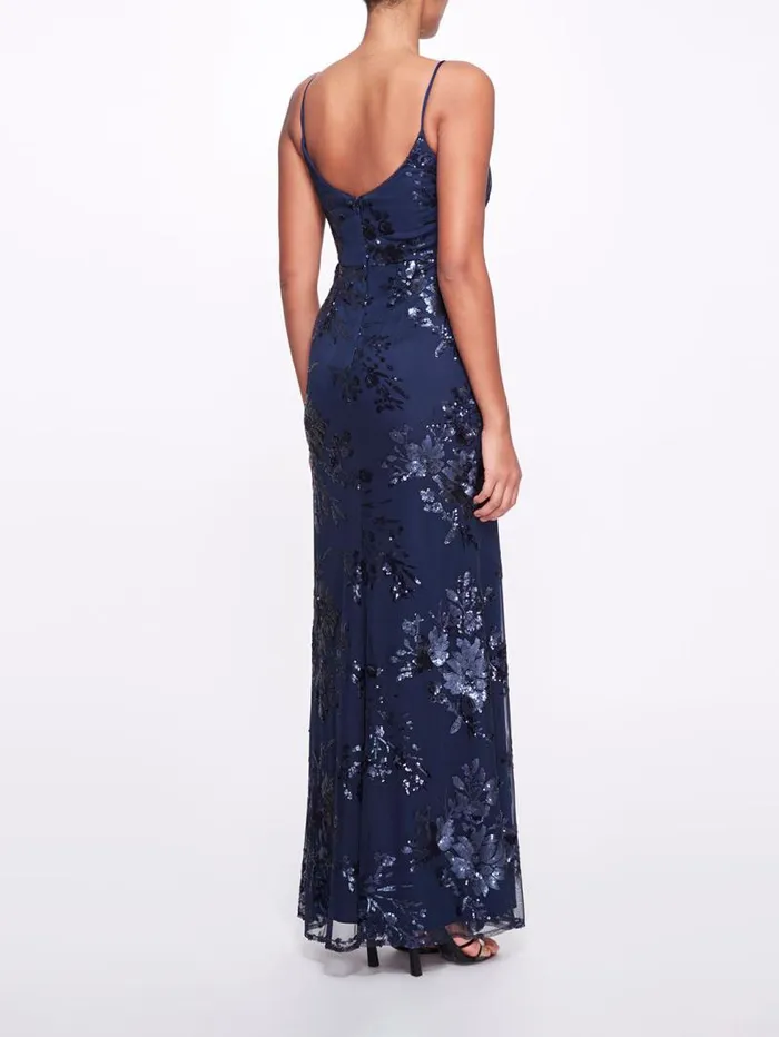 Women Marchesa Marchesa Notte Amalfi Printed Midnight