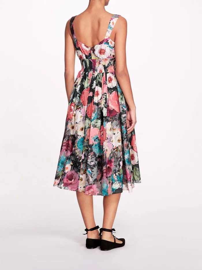 Women Marchesa Marchesa Rosa Betony Midi Black Multi