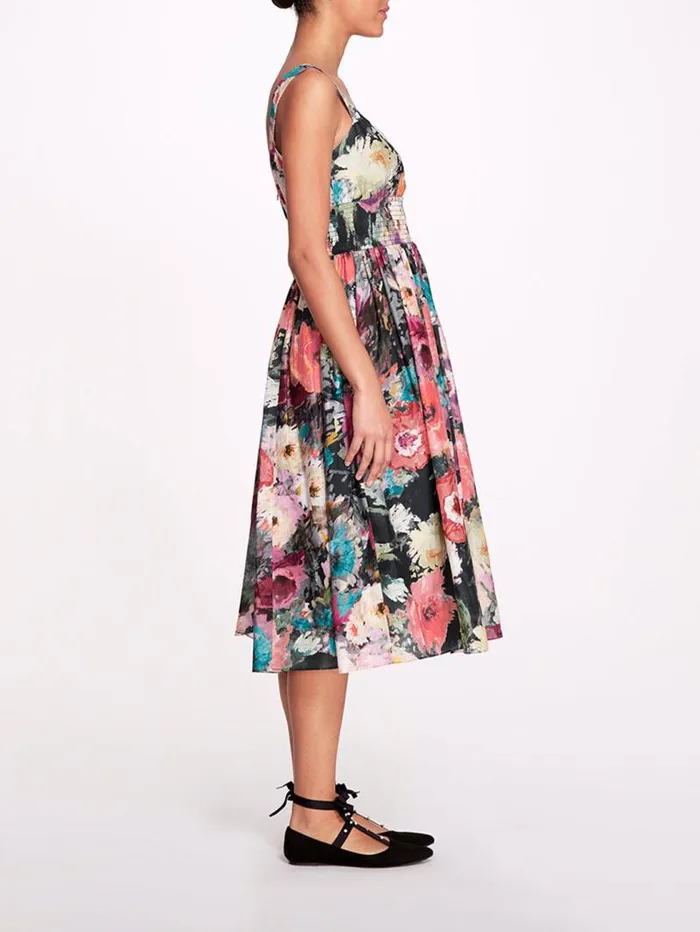Women Marchesa Marchesa Rosa Betony Midi Black Multi