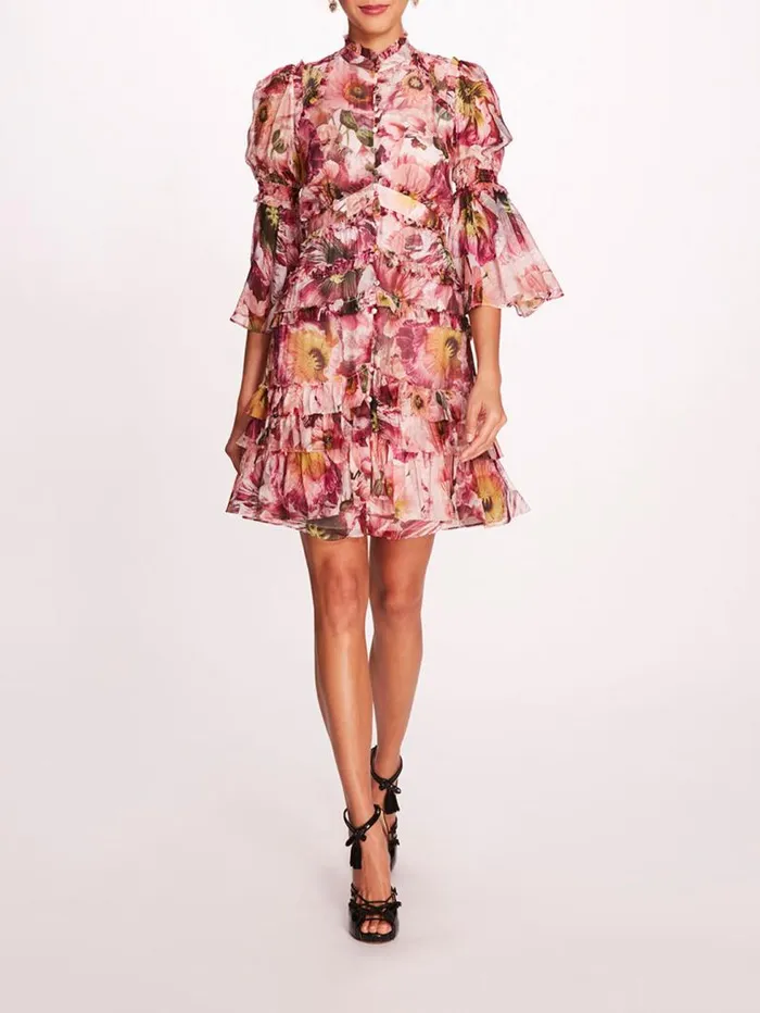 Women Marchesa Marchesa Rosa Mali Mini Dress Blush