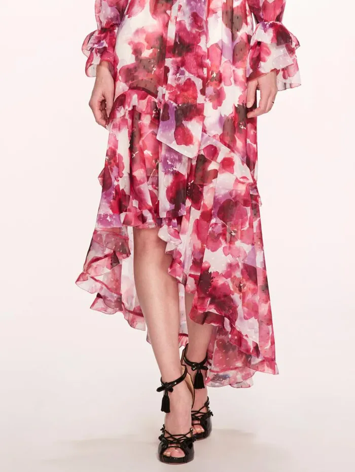 Women Marchesa Marchesa Rosa Oleander Maxi Dress Magenta Multi