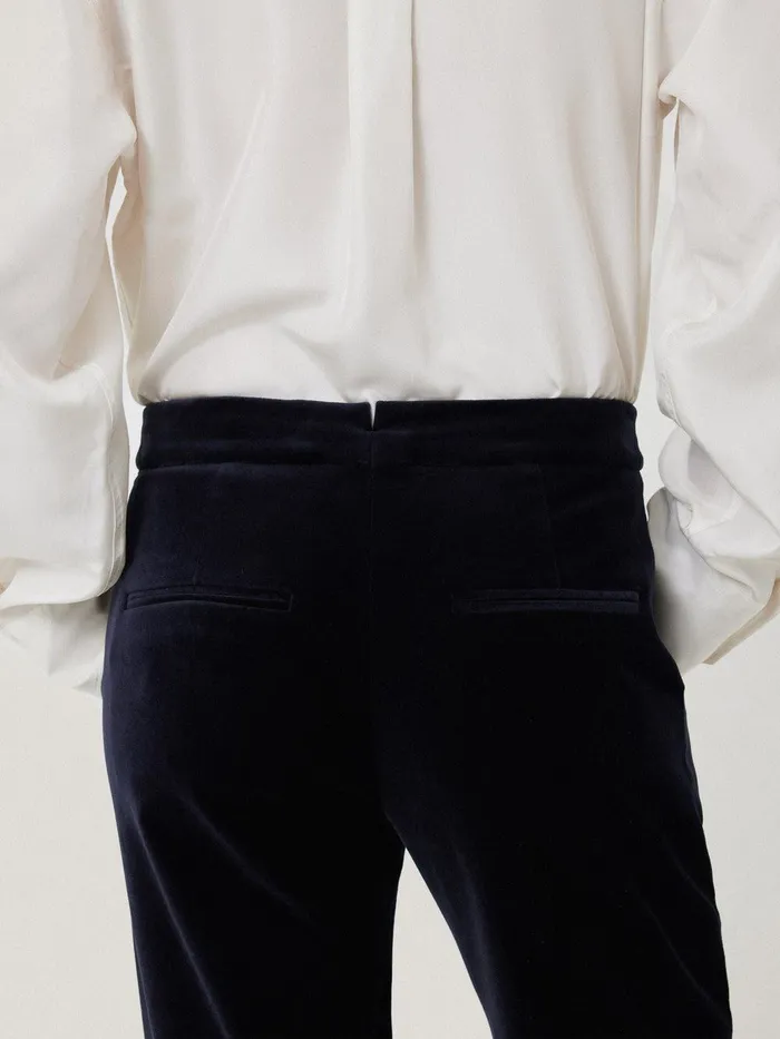 Women Mason Velvet Trouser Navy Jigsaw Coords
