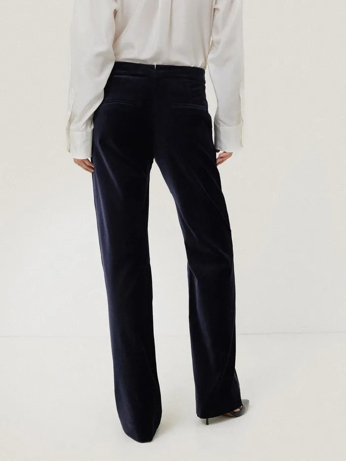 Women Mason Velvet Trouser Navy Jigsaw Coords