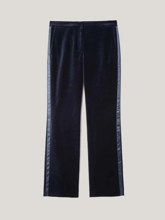 Women Mason Velvet Trouser Navy Jigsaw Coords