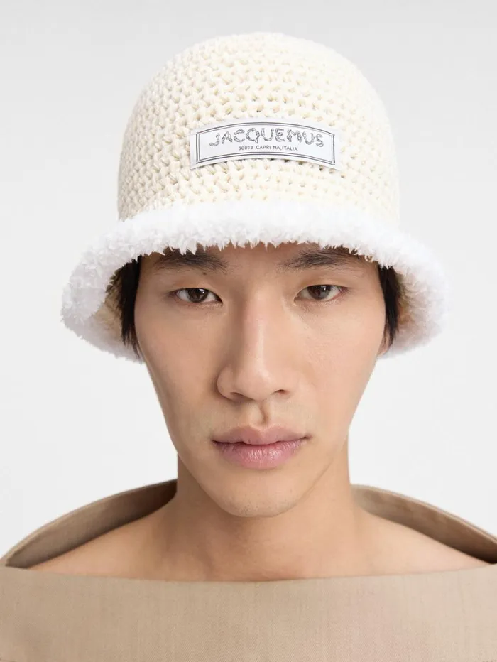 WomenMen Hats JACQUEMUS The Bordino Bucket Hat Offwhite WomenMen Hats JACQUEMUS The Bordino Bucket Hat Offwhite