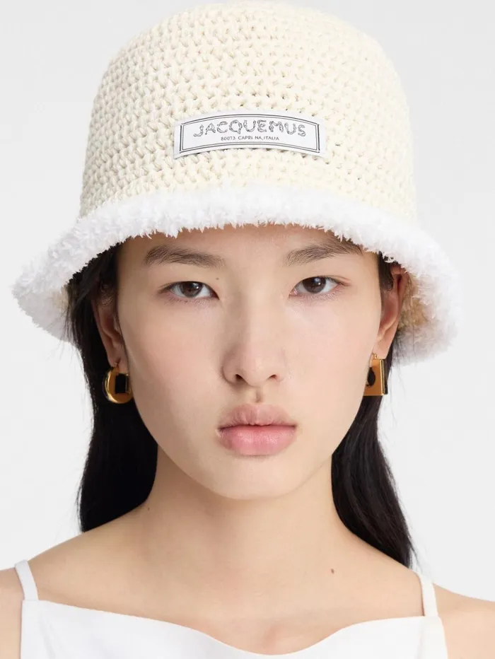 WomenMen Hats JACQUEMUS The Bordino Bucket Hat Offwhite WomenMen Hats JACQUEMUS The Bordino Bucket Hat Offwhite