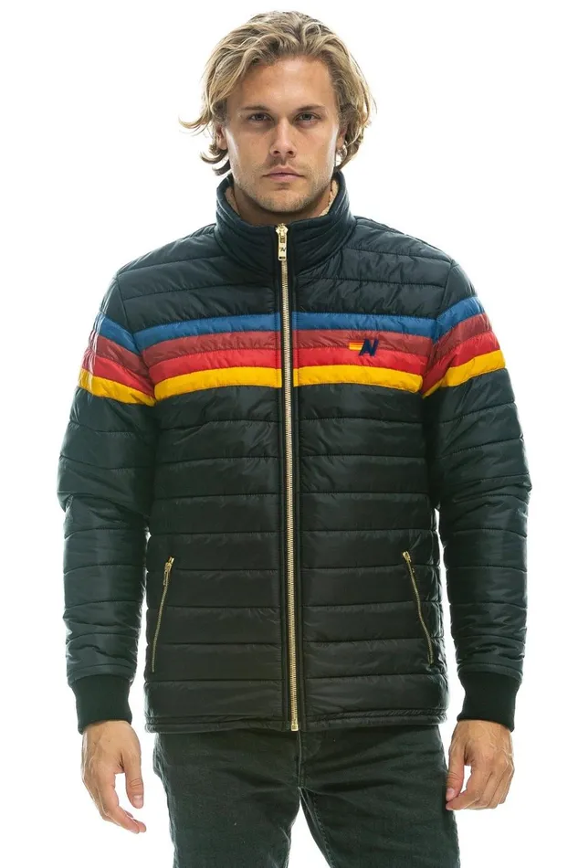 WomenMen Outerwear Aviator Nation 4 STRIPE JACKET 8211 BLACK