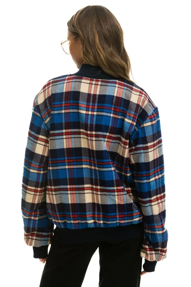 WomenMen Outerwear Aviator Nation PLAID UNISEX VARSITY JACKET 8211 PATRIOT PLAID WomenMen Outerwear Aviator Nation PLAID UNISEX VARSITY JACKET 8211 PATRIOT PLAID