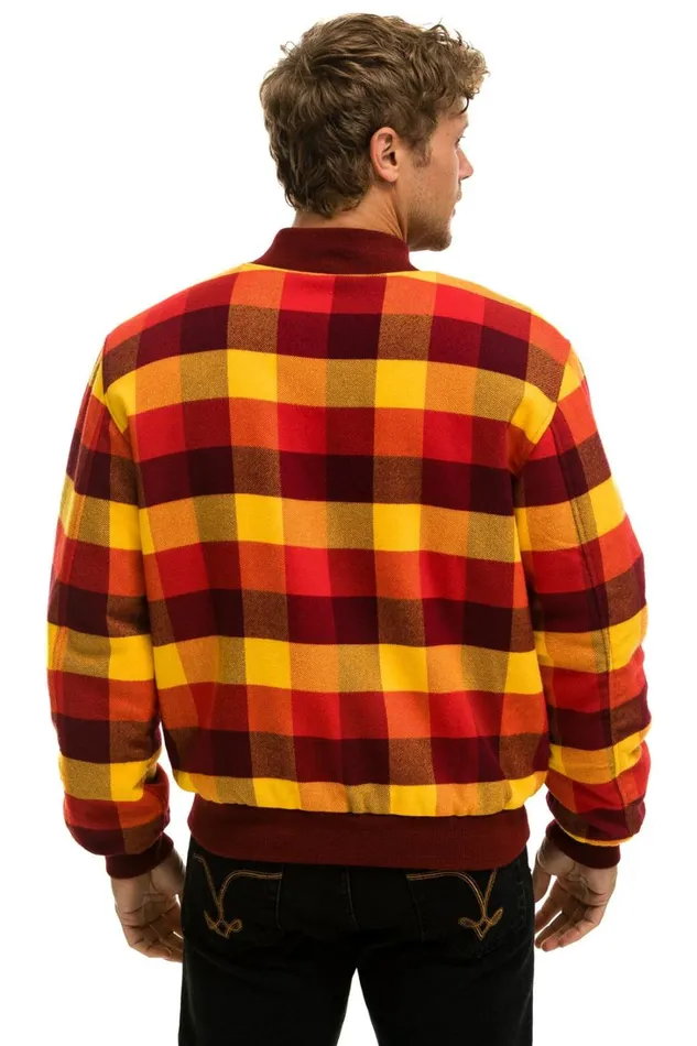 WomenMen Outerwear Aviator Nation PLAID UNISEX VARSITY JACKET 8211 SURFY PLAID WomenMen Outerwear Aviator Nation PLAID UNISEX VARSITY JACKET 8211 SURFY PLAID