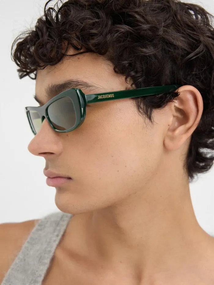 WomenMen Sunglasses JACQUEMUS The Capri Sunglasses Dark Green WomenMen Sunglasses JACQUEMUS The Capri Sunglasses Dark Green