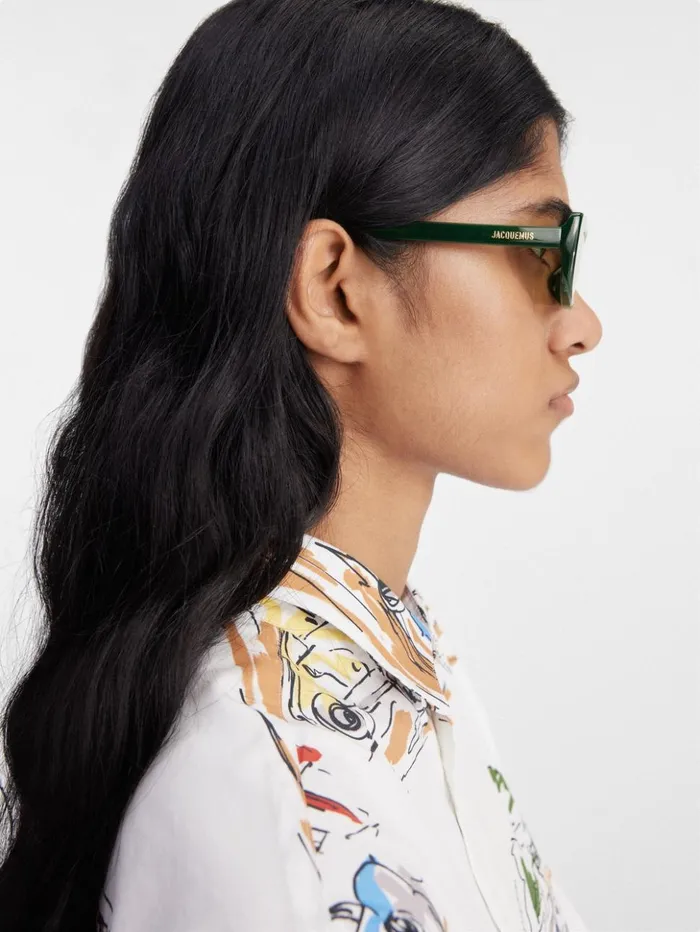 WomenMen Sunglasses JACQUEMUS The Capri Sunglasses Dark Green WomenMen Sunglasses JACQUEMUS The Capri Sunglasses Dark Green
