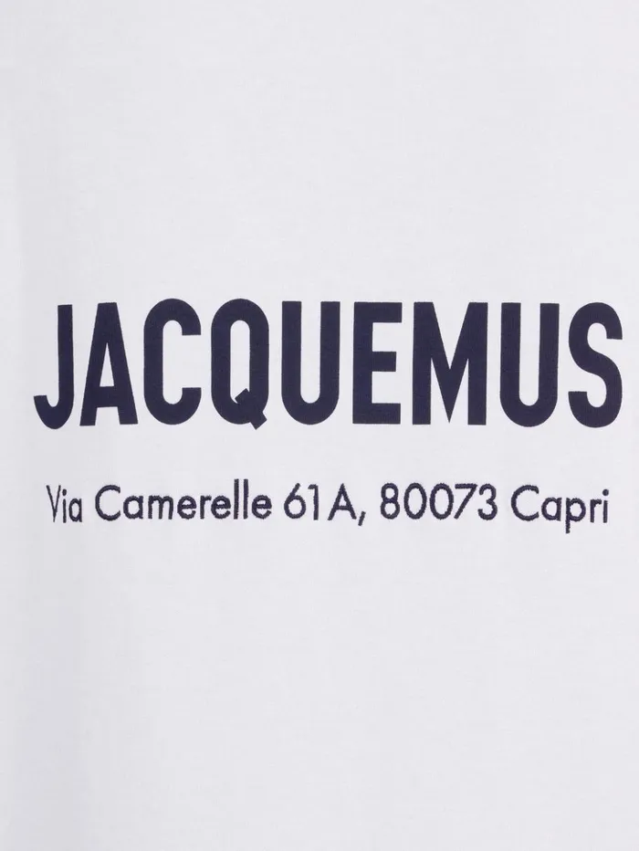 WomenMen Tshirts JACQUEMUS The Capri Address Tshirt Capri White WomenMen Tshirts JACQUEMUS The Capri Address Tshirt Capri White