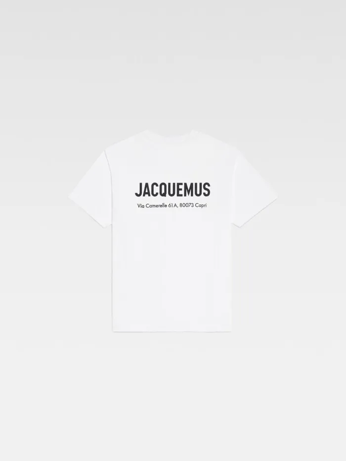 WomenMen Tshirts JACQUEMUS The Capri Address Tshirt Capri White WomenMen Tshirts JACQUEMUS The Capri Address Tshirt Capri White