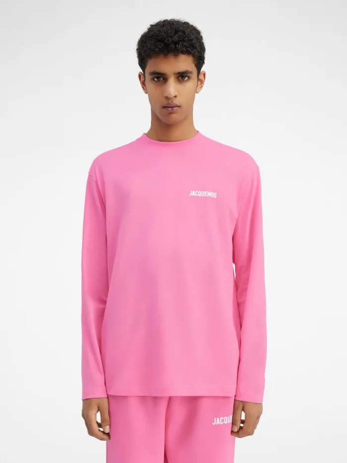 WomenMen Tshirts JACQUEMUS The Longsleeve Tshirt Pink