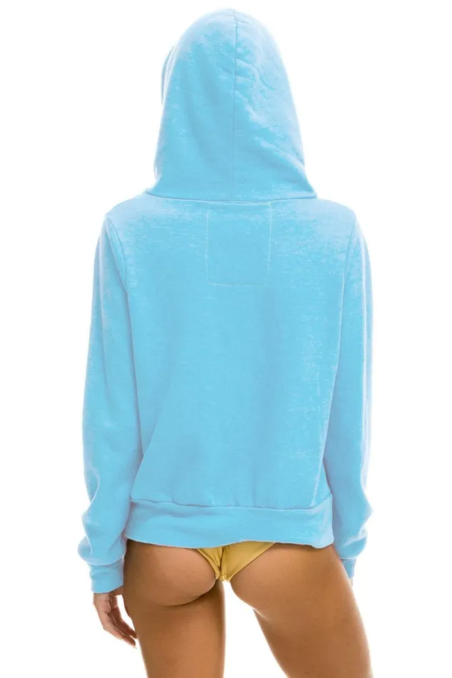 WomenMen Tops Aviator Nation 5 STRIPE HOODIE 8211 SKY YELLOW PURPLE WomenMen Tops Aviator Nation 5 STRIPE HOODIE 8211 SKY YELLOW PURPLE