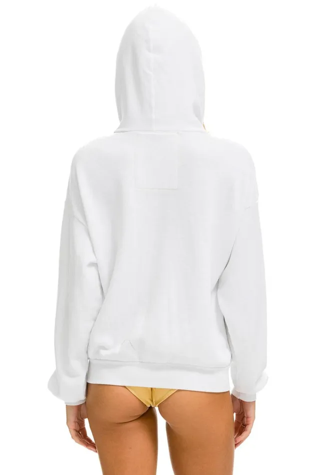 WomenMen Tops Aviator Nation 5 STRIPE RELAXED ZIP HOODIE 8211 WHITE BLUE WomenMen Tops Aviator Nation 5 STRIPE RELAXED ZIP HOODIE 8211 WHITE BLUE
