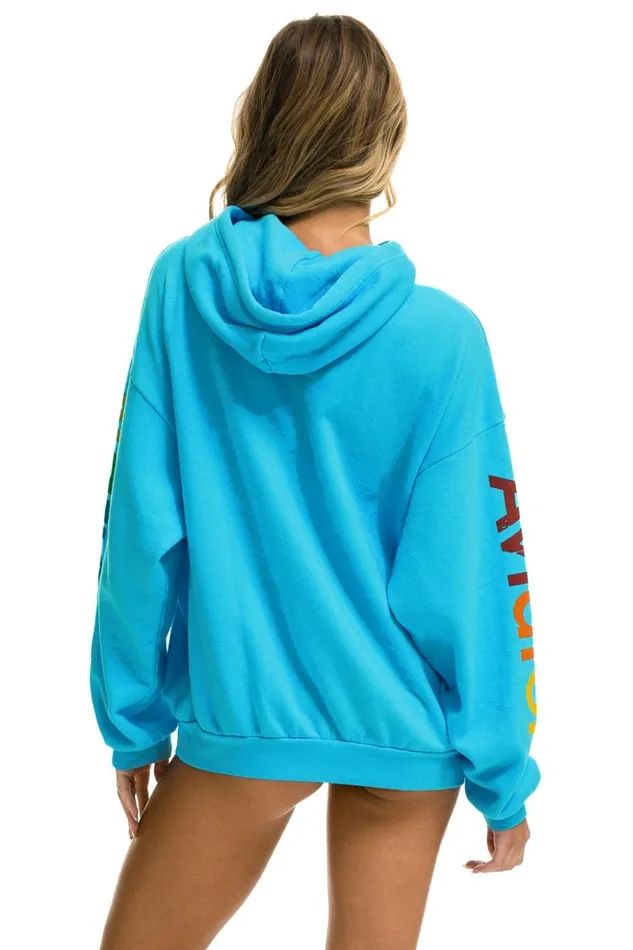 WomenMen Tops Aviator Nation AVIATOR NATION RELAXED PULLOVER HOODIE 8211 NEON BLUE WomenMen Tops Aviator Nation AVIATOR NATION RELAXED PULLOVER HOODIE 8211 NEON BLUE