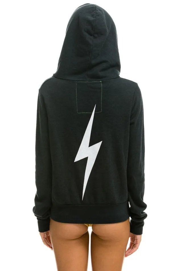 WomenMen Tops Aviator Nation BOLT HOODIE 8211 CHARCOAL