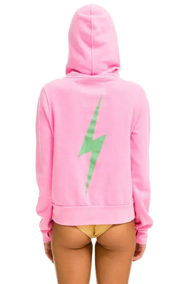 WomenMen Tops Aviator Nation BOLT NINJA PULLOVER HOODIE 8211 NEON PINK MINT