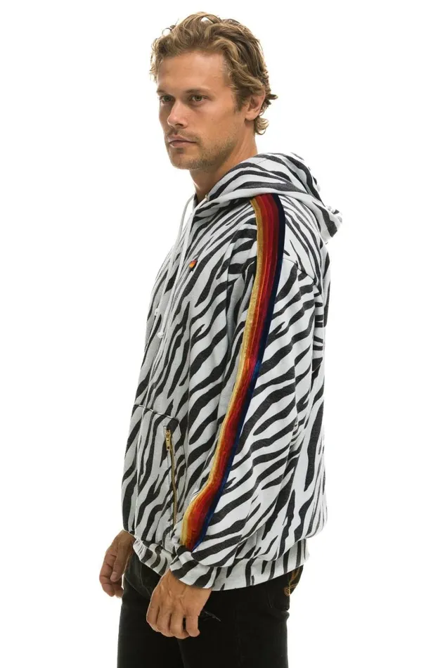 WomenMen Tops Aviator Nation CLASSIC RELAXED PULLOVER HOODIE WITH ZIPPER POCKETS 8211 ZEBRA WomenMen Tops Aviator Nation CLASSIC RELAXED PULLOVER HOODIE WITH ZIPPER POCKETS 8211 ZEBRA