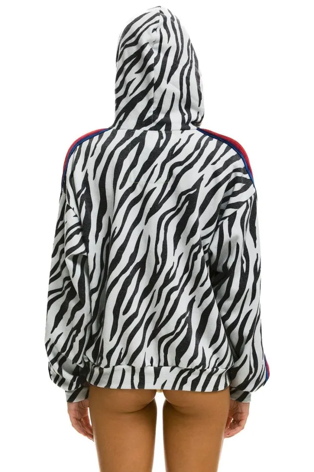 WomenMen Tops Aviator Nation CLASSIC RELAXED PULLOVER HOODIE WITH ZIPPER POCKETS 8211 ZEBRA WomenMen Tops Aviator Nation CLASSIC RELAXED PULLOVER HOODIE WITH ZIPPER POCKETS 8211 ZEBRA