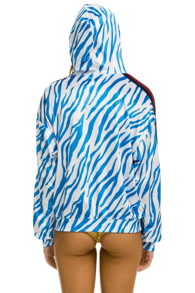 WomenMen Tops Aviator Nation CLASSIC VELVET RELAXED PULLOVER HOODIE 8211 BLUE TIGER WomenMen Tops Aviator Nation CLASSIC VELVET RELAXED PULLOVER HOODIE 8211 BLUE TIGER