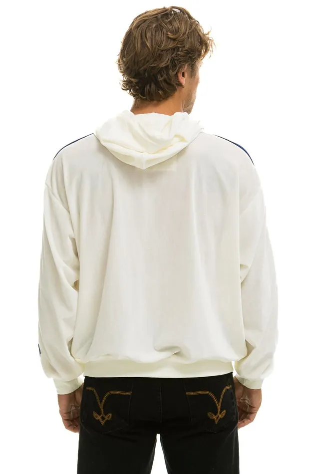 WomenMen Tops Aviator Nation CLASSIC VELVET RELAXED PULLOVER HOODIE 8211 WHITE WomenMen Tops Aviator Nation CLASSIC VELVET RELAXED PULLOVER HOODIE 8211 WHITE