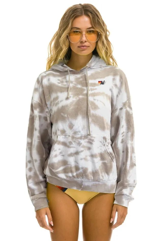 WomenMen Tops Aviator Nation HAND DYED PULLOVER HOODIE RELAXED 8211 TIE DYE SAND