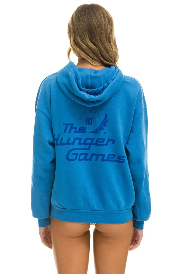 WomenMen Tops Aviator Nation HUNGER GAMES RELAXED PULLOVER HOODIE 8211 COBALT WomenMen Tops Aviator Nation HUNGER GAMES RELAXED PULLOVER HOODIE 8211 COBALT