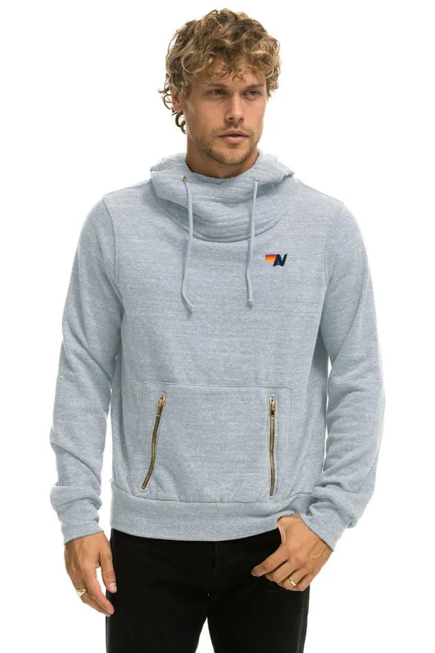 WomenMen Tops Aviator Nation NINJA PULLOVER HOODIE 8211 LIGHT GREY